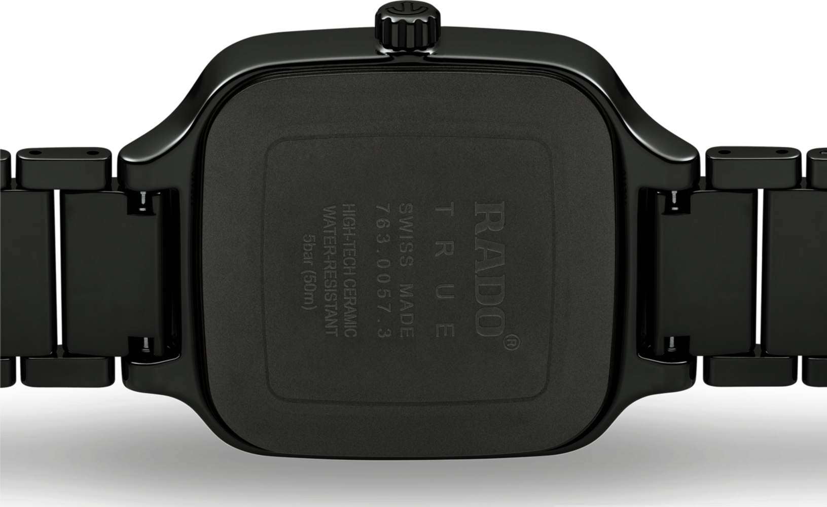Мужские механический с автоподзаводом часы Rado True Square 763.6078.3.016 черный керамический — Изображение 3