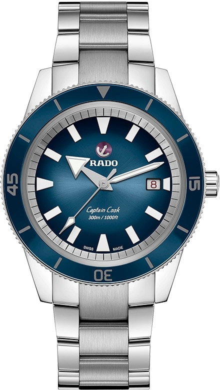 Мужские механический с автоподзаводом часы Rado Captain Cook 763.6105.3.020 синий нержавеющая сталь — Изображение 1