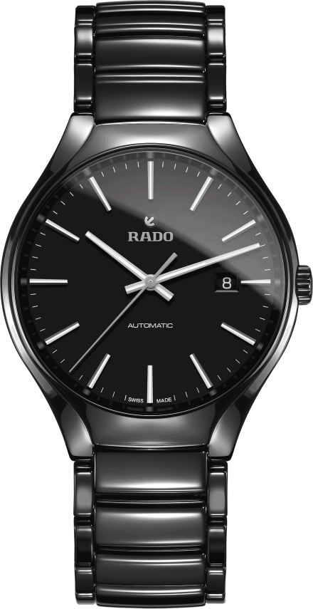 Мужские механический с автоподзаводом часы Rado True 763.6109.3.015 черный высокотехнологичная керамика, титан — Изображение 1