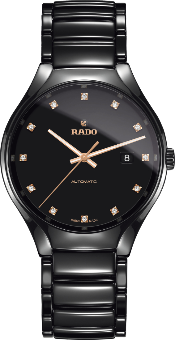 Женские механический с автоподзаводом часы Rado True 763.6109.3.073 черный керамический — Изображение 1