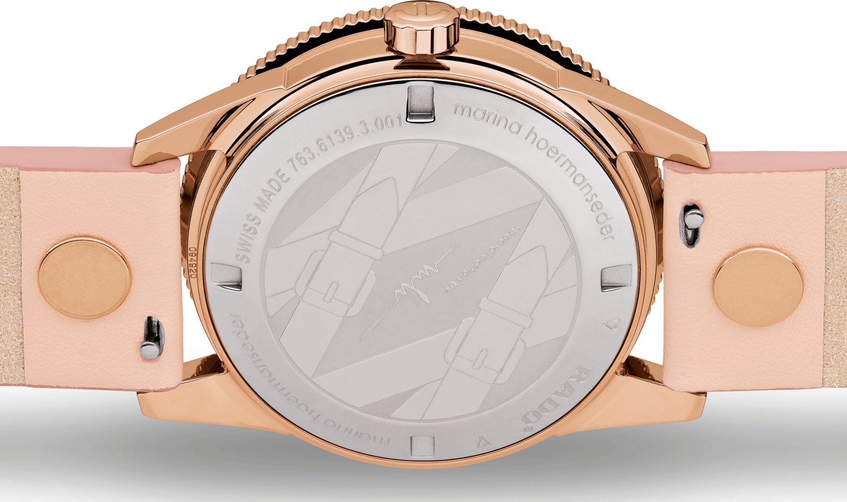 Женские механический с автоподзаводом часы Rado Captain Cook 763.6139.3.570 белый кожа — Изображение 6