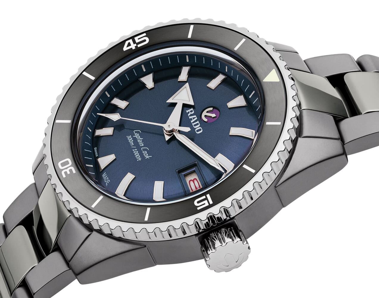 Мужские механический с автоподзаводом часы Rado Captain Cook 763.6144.3.020 синий плазменная керамика — Изображение 4