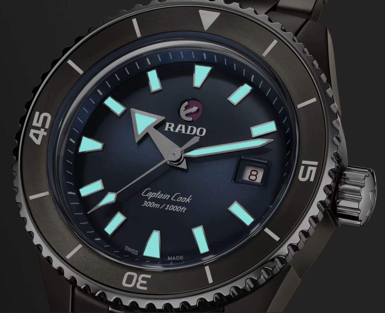 Мужские механический с автоподзаводом часы Rado Captain Cook 763.6144.3.020 синий плазменная керамика — Изображение 7