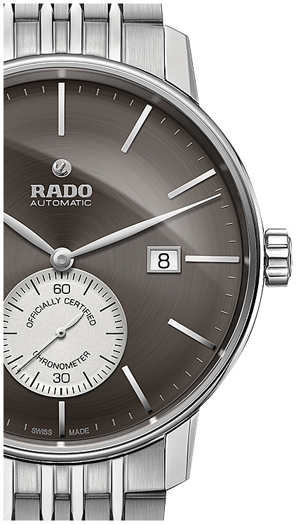 Мужские механический хронометр с автоподзаводом часы Rado Coupole Classic 773.3880.4.010 черный нержавеющая сталь — Изображение 2
