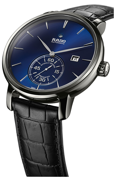 Мужские механический хронометр с автоподзаводом часы Rado DiaMaster 773.6053.3.420 синий кожа — Изображение 3