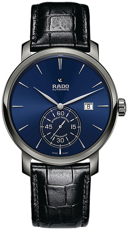 Мужские механический хронометр с автоподзаводом часы Rado DiaMaster 773.6053.3.420 синий кожа — Изображение 1