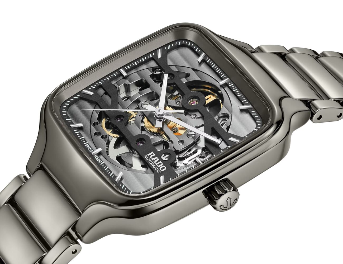 Унисекс механический с автоподзаводом часы Rado True Square 808.6125.3.015  керамика — Изображение 2