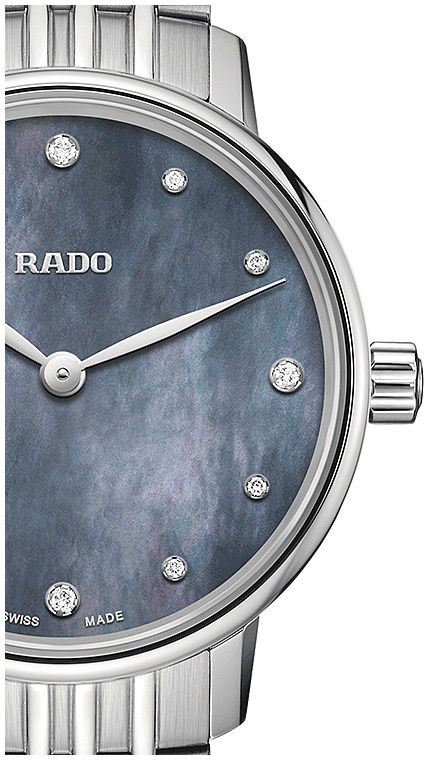 Женские кварцевый часы Rado Coupole Classic 963.3897.4.090 синий нержавеющая сталь — Изображение 2