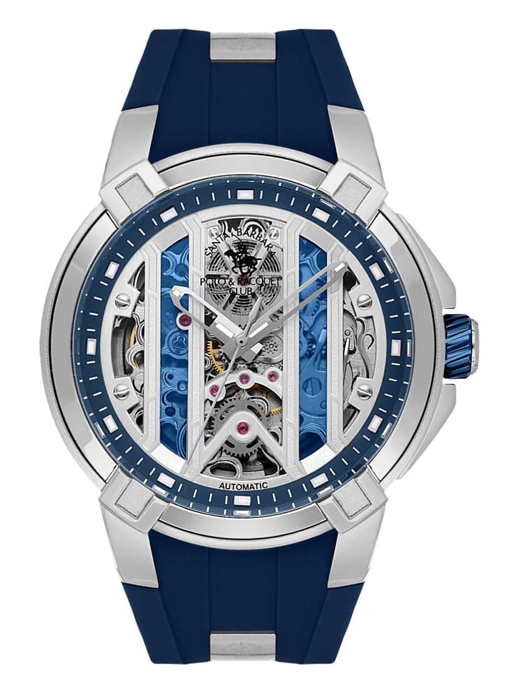 Мужские часы Santa Barbara Polo & Racquet Club Luxury SB.1.10605-2, механизм механический с автоподзаводом, циферблат , браслет силикон — Изображение 1
