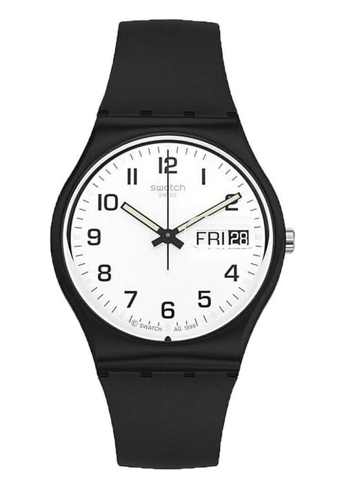 Унисекс часы Swatch Classic GB743-S26, механизм кварцевый, циферблат белый, браслет  — Изображение 1