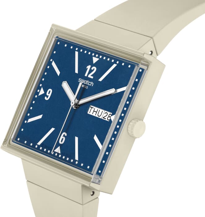 Унисекс часы Swatch Bioceramic What if SO34T700, механизм кварцевый, циферблат синий, браслет  — Изображение 2