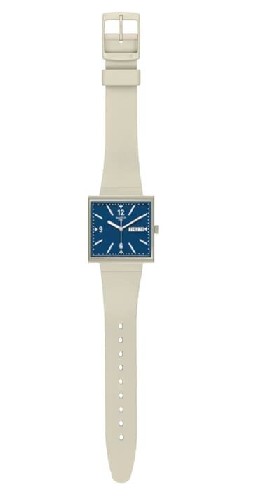 Унисекс часы Swatch Bioceramic What if SO34T700, механизм кварцевый, циферблат синий, браслет  — Изображение 3