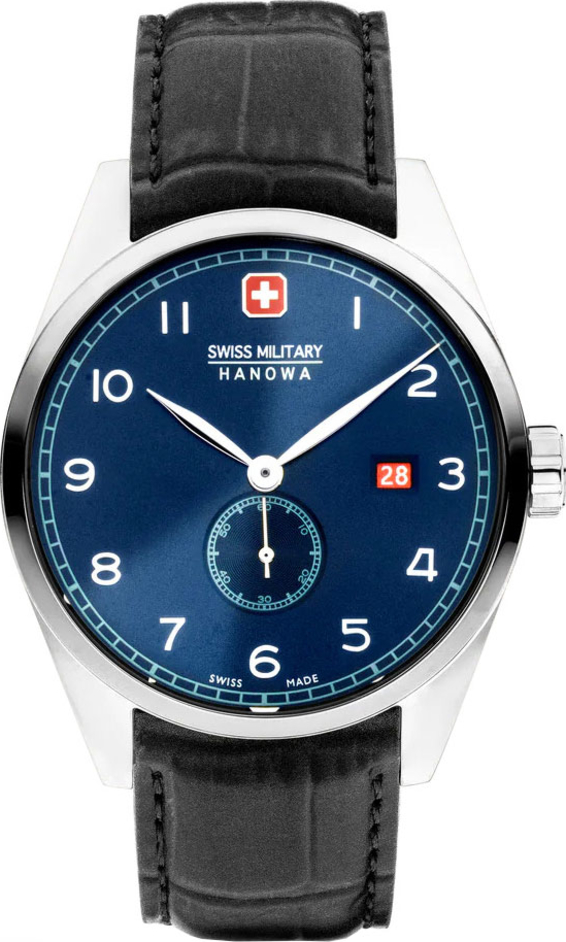Мужские часы Swiss Military Hanowa Lynx SMWGB0000701, механизм кварцевый, циферблат синий, браслет кожа — Изображение 1