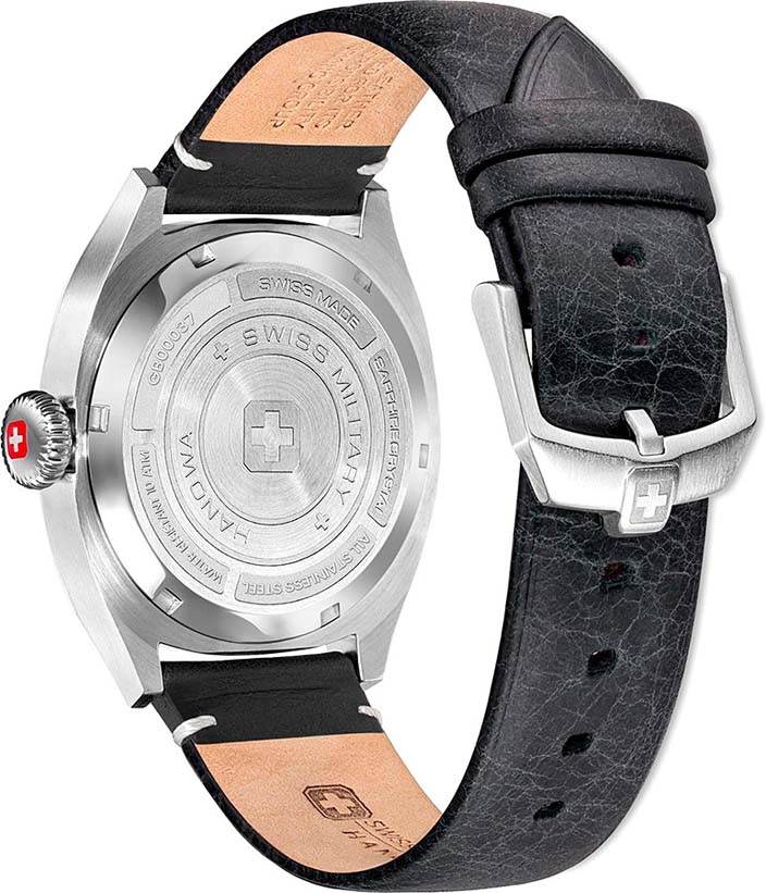 Мужские часы Swiss Military Hanowa Condor SMWGB0003702, механизм кварцевый, циферблат серый, браслет кожа — Изображение 3