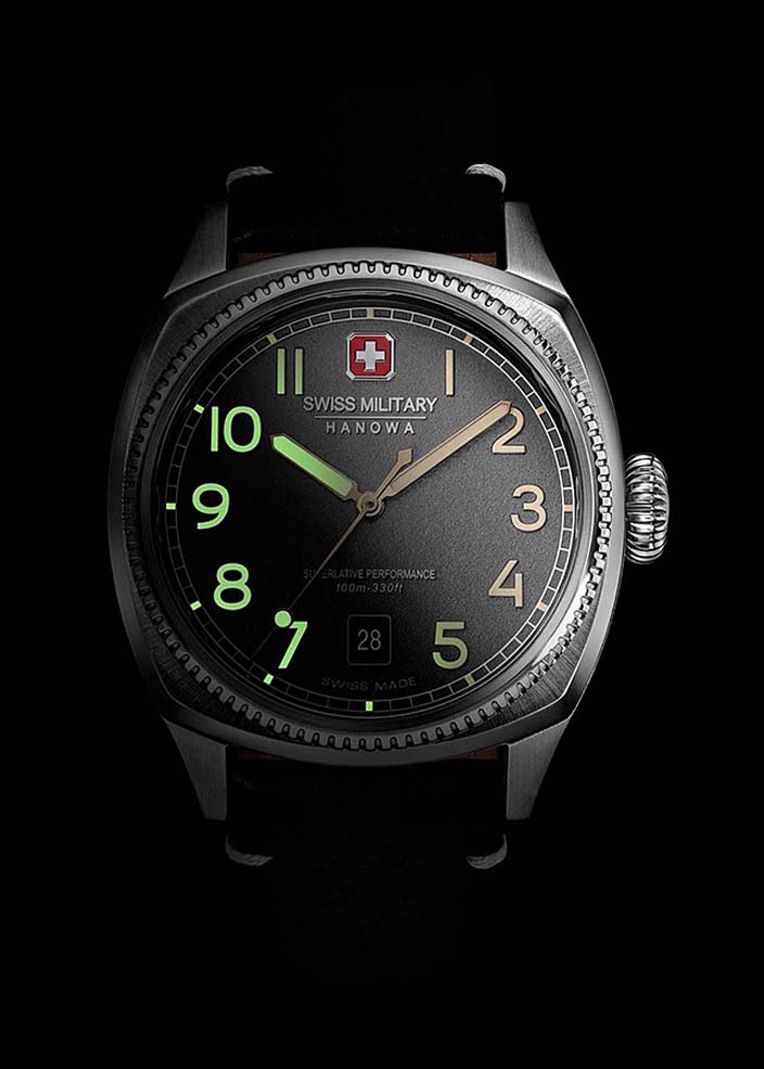 Мужские часы Swiss Military Hanowa Condor SMWGB0003702, механизм кварцевый, циферблат серый, браслет кожа — Изображение 4