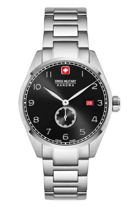Мужские часы Swiss Military Hanowa Lynx SMWGH0000704, механизм кварцевый, циферблат черный, браслет нержавеющая сталь — Изображение 1