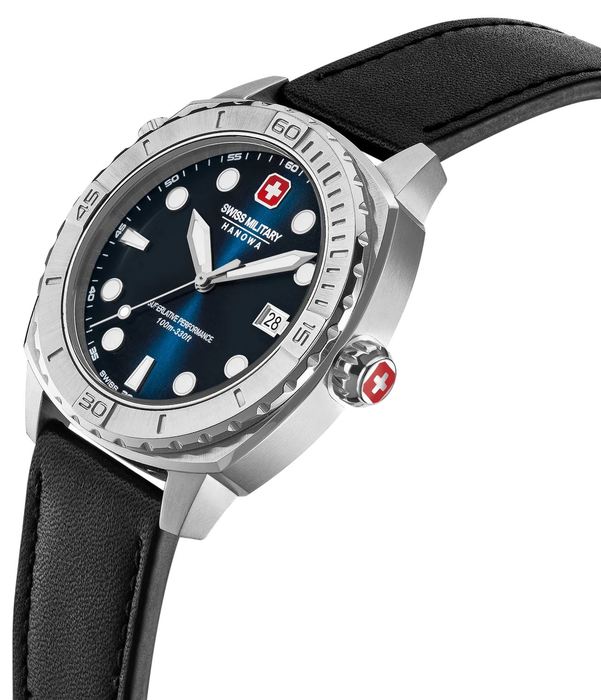 Мужские часы Swiss Military Hanowa Phoenix SMWGH0004001-SET, механизм кварцевый, циферблат синий, браслет  — Изображение 5