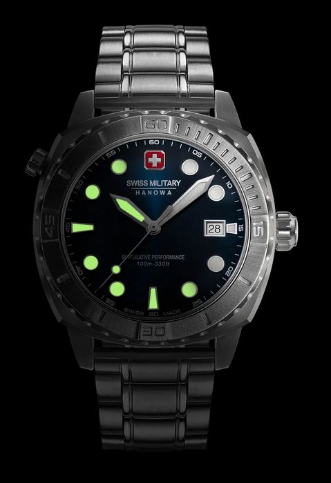 Мужские часы Swiss Military Hanowa Phoenix SMWGH0004001-SET, механизм кварцевый, циферблат синий, браслет  — Изображение 8
