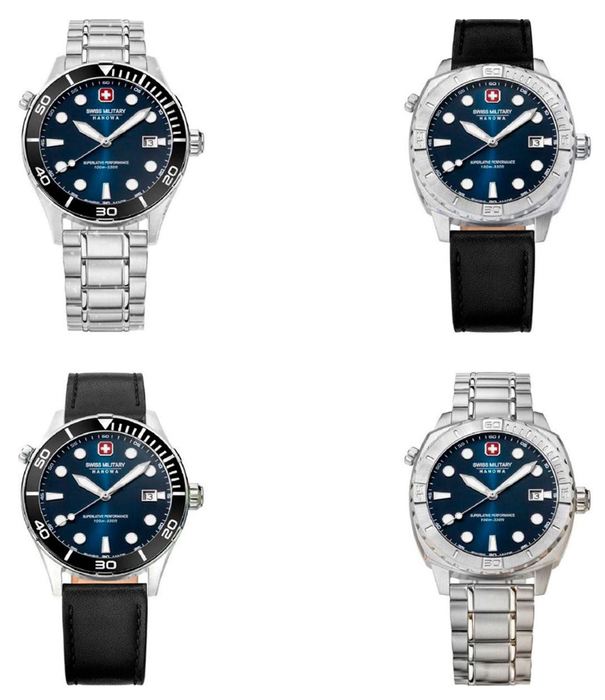 Мужские часы Swiss Military Hanowa Phoenix SMWGH0004001-SET, механизм кварцевый, циферблат синий, браслет  — Изображение 1