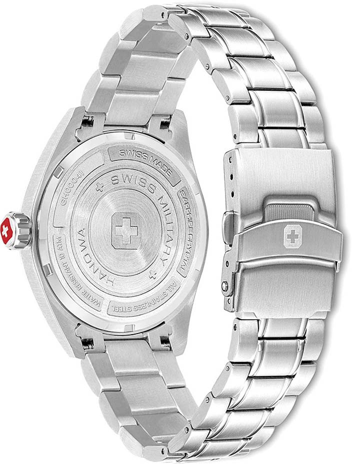 Мужские часы Swiss Military Hanowa Pioneer SMWGH0004104, механизм кварцевый, циферблат зеленый, браслет нержавеющая сталь — Изображение 5