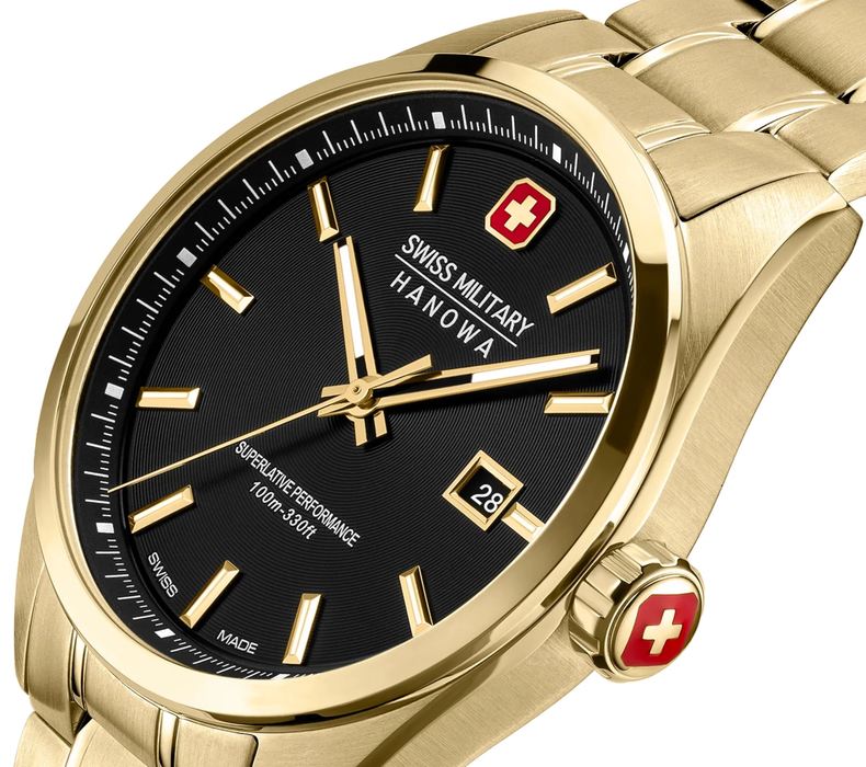 Мужские часы Swiss Military Hanowa Pioneer SMWGH0004110, механизм кварцевый, циферблат черный, браслет нержавеющая сталь — Изображение 2