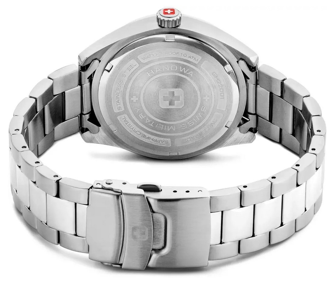 Мужские часы Swiss Military Hanowa Roadrunner SMWGH2200105, механизм кварцевый, циферблат зеленый, браслет hержавеющая сталь — Изображение 3