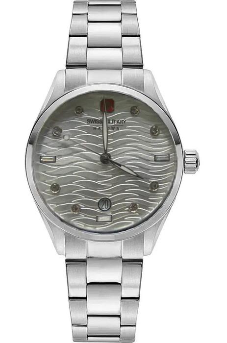 Женские часы Swiss Military Hanowa Manta Lady SMWLH0005301, механизм кварцевый, циферблат серебристый, браслет нержавеющая сталь — Изображение 1