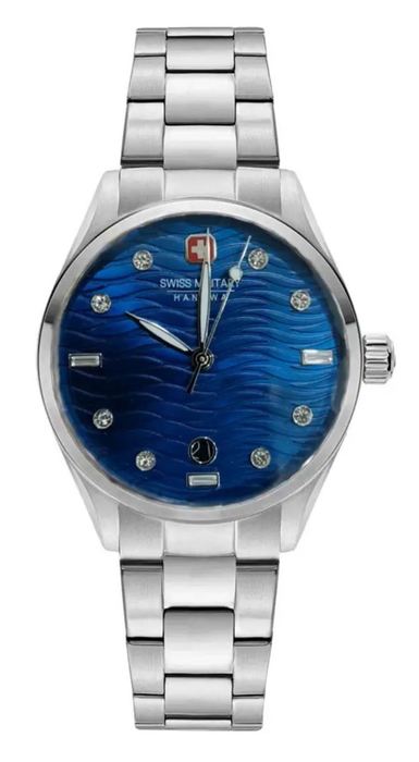 Женские часы Swiss Military Hanowa Manta Lady SMWLH0005302, механизм кварцевый, циферблат синий, браслет нержавеющая сталь — Изображение 1