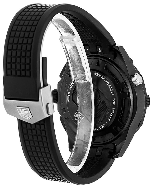 Мужские механический хронограф с автоподзаводом часы TAG Heuer Aquaracer CAJ2180.FT6023 черный каучук — Изображение 4