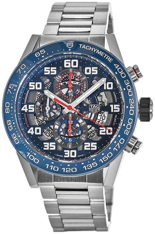 Мужские механический хронограф с автоподзаводом часы TAG Heuer Carrera CAR2A1K.BA0703 синий нержавеющая сталь — Изображение 3