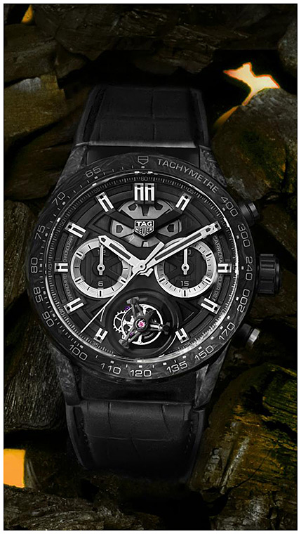Мужские механический хронометр с автоподзаводом часы TAG Heuer Carrera CAR5A8P.FC6415 черный кожа + каучук — Изображение 2