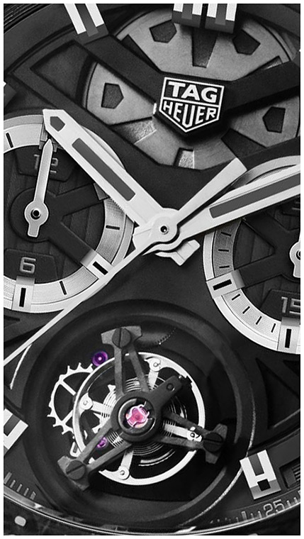 Мужские механический хронометр с автоподзаводом часы TAG Heuer Carrera CAR5A8P.FC6415 черный кожа + каучук — Изображение 3