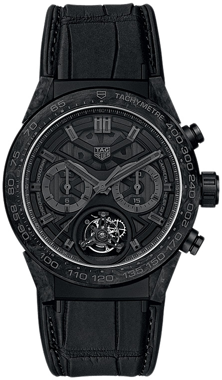 Мужские механический хронометр с автоподзаводом часы TAG Heuer Carrera CAR5A8P.FC6415 черный кожа + каучук — Изображение 1
