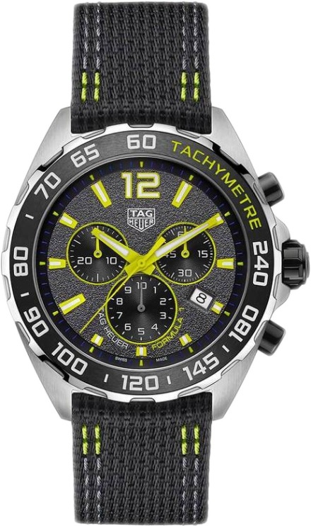 Мужские часы TAG Heuer Formula 1 CAZ101AG.FC8304, механизм кварцевый, циферблат серый, браслет текстиль — Изображение 1
