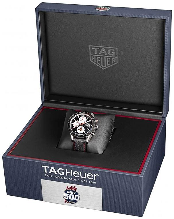 Мужские механический хронограф с автоподзаводом часы TAG Heuer Carrera CV201AS.FC6429 черный кожа — Изображение 3