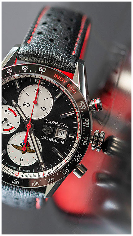 Мужские механический хронограф с автоподзаводом часы TAG Heuer Carrera CV201AS.FC6429 черный кожа — Изображение 5