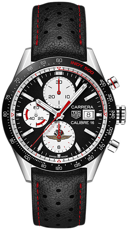 Мужские механический хронограф с автоподзаводом часы TAG Heuer Carrera CV201AS.FC6429 черный кожа — Изображение 1
