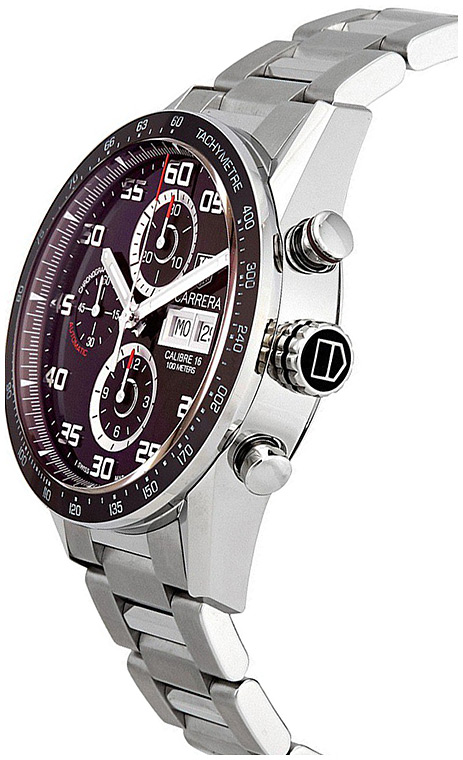 Мужские механический хронограф с автоподзаводом часы TAG Heuer Carrera CV2A1S.BA0799 коричневый нержавеющая сталь — Изображение 2