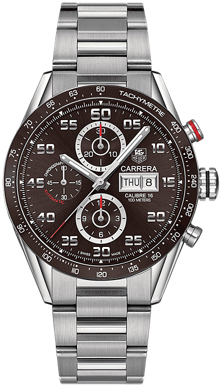 Мужские механический хронограф с автоподзаводом часы TAG Heuer Carrera CV2A1S.BA0799 коричневый нержавеющая сталь — Изображение 1