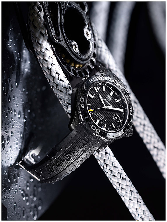 Мужские механический с автоподзаводом часы TAG Heuer Aquaracer WAK2180.FT6027 черный каучук — Изображение 5
