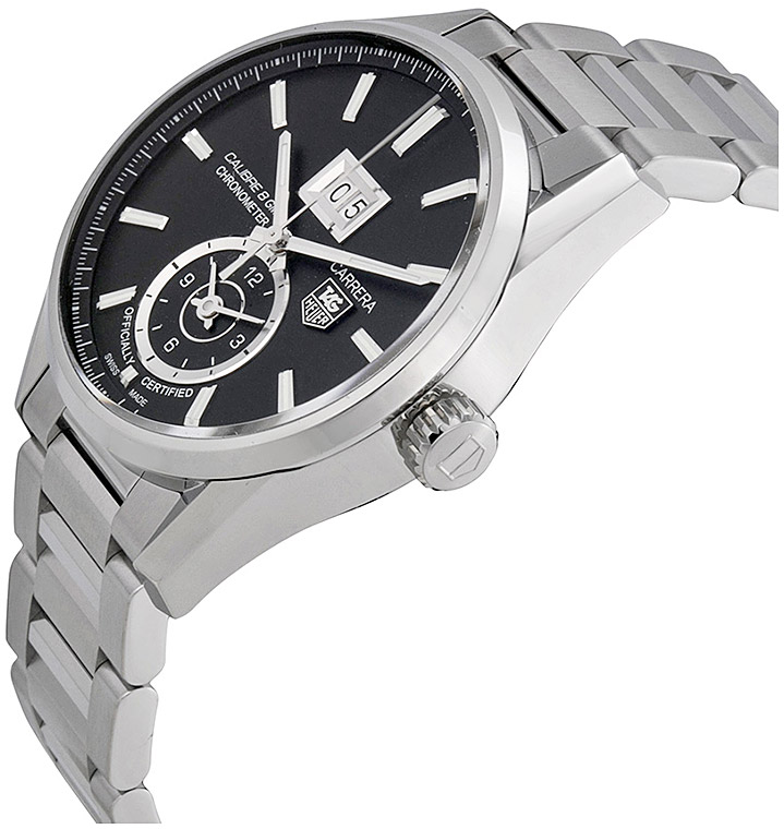 Мужские часы TAG Heuer Carrera WAR5010.BA0723, механизм механический с автоподзаводом, циферблат черный, браслет нержавеющая сталь — Изображение 3