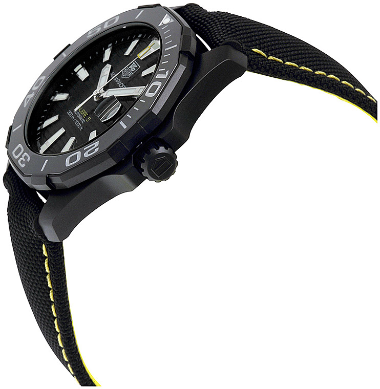Мужские механический с автоподзаводом часы TAG Heuer Aquaracer WAY218A.FC6362 черный текстиль — Изображение 3