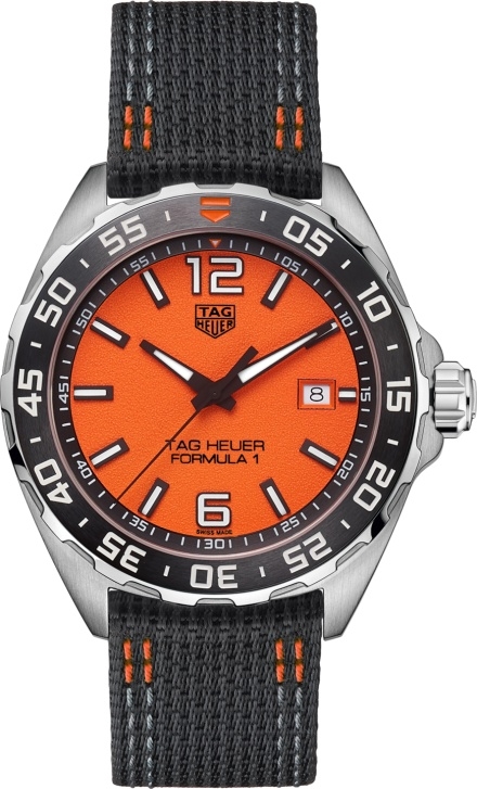 Мужские кварцевый часы TAG Heuer Formula 1 WAZ101A.FC8305 оранжевый ткань — Изображение 1