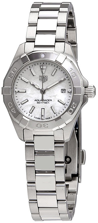 Женские кварцевый часы TAG Heuer Aquaracer WBD1411.BA0741 белый нержавеющая сталь — Изображение 2