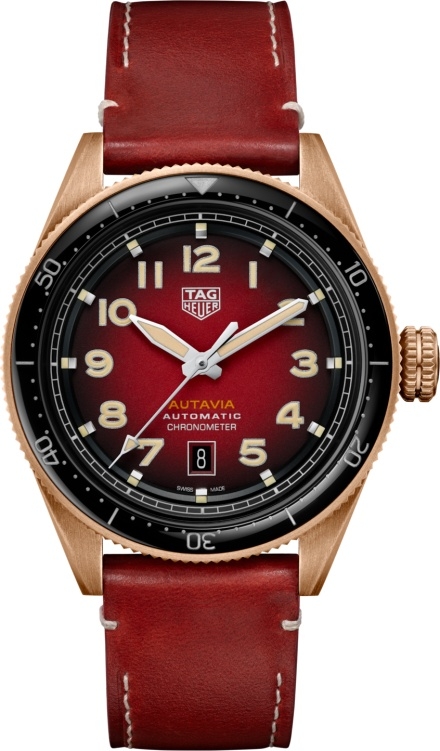 Мужские механический с автоподзаводом часы TAG Heuer Autavia WBE5192.FC8300 красный кожа — Изображение 1