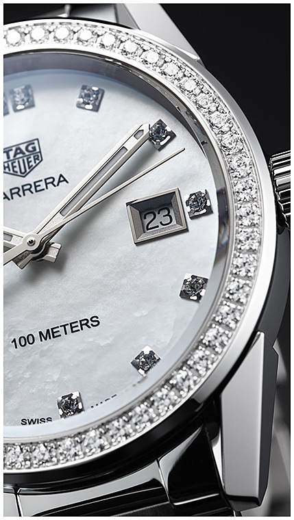 Женские часы TAG Heuer Carrera WBG1315.BA0758, механизм кварцевый, циферблат белый, браслет нержавеющая сталь — Изображение 2