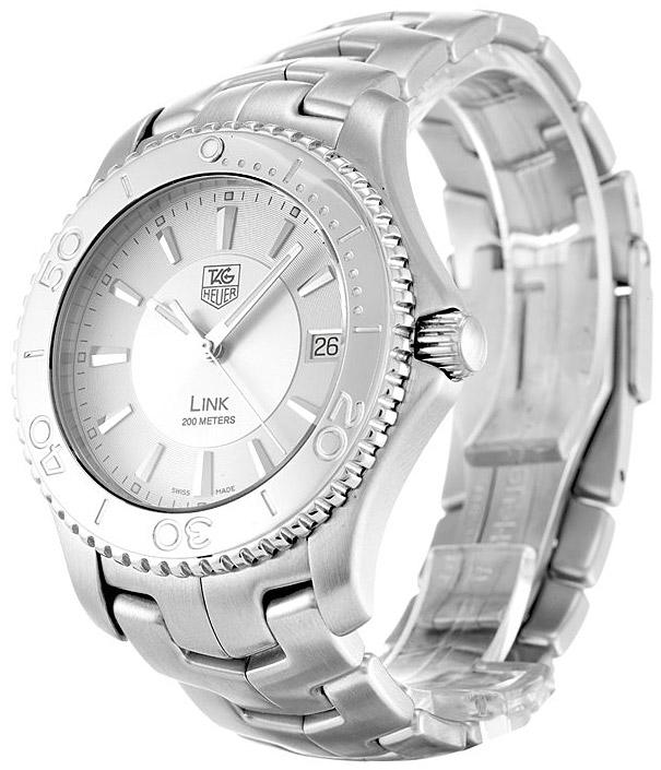 Мужские часы TAG Heuer Link WJ1111.BA0570, механизм кварцевый, циферблат серебристый, браслет нержавеющая сталь — Изображение 2