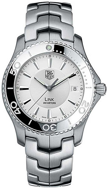 Мужские часы TAG Heuer Link WJ1111.BA0570, механизм кварцевый, циферблат серебристый, браслет нержавеющая сталь — Изображение 1