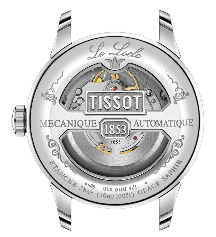 Мужские часы Tissot T006 41 T-Classic Le Locle T006.407.11.093.00, механизм механический с автоподзаводом, циферблат зеленый, браслет нержавеющая сталь — Изображение 3