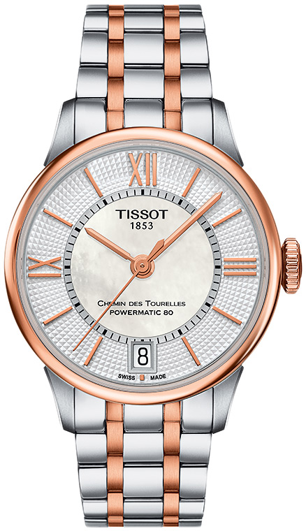 Женские механический с автоподзаводом часы Tissot T099 T-Classic  Chemin des Tourelles T099.207.22.118.02 белый нержавеющая сталь + pvd — Изображение 1
